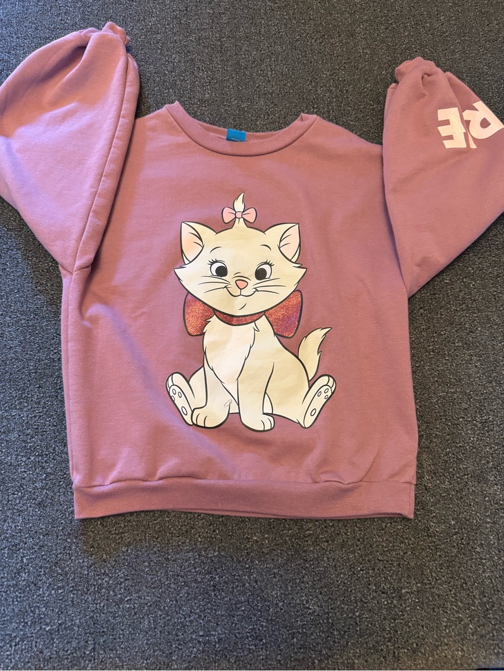 Disney Aristocats Marie Girls Sweatshirt & Ribbed Wide-Leg Pants Set Size 6X - Picture 3 of 7